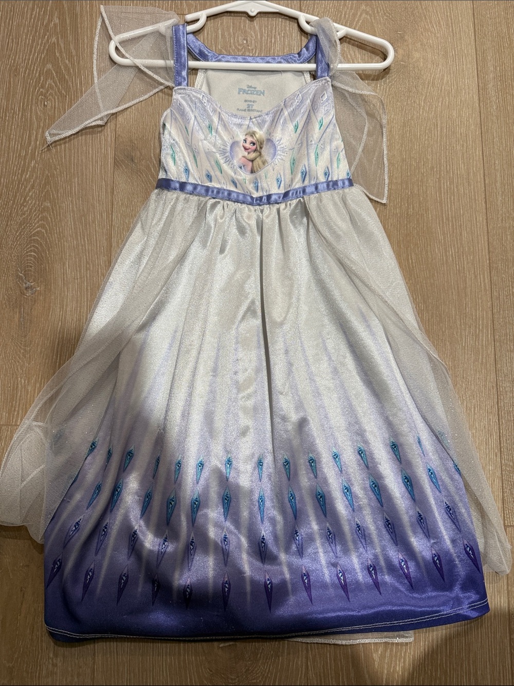 Disney Elsa Dress in Purple, White & Blue Glitter Tulle